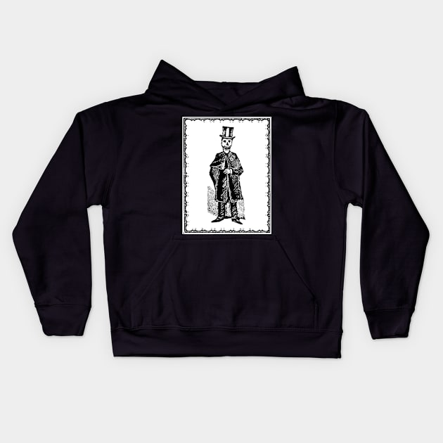 Skeleton Groom (White) Kids Hoodie by artofadornment